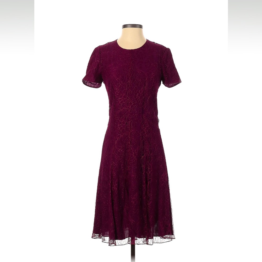 Burberry dress size small. Lace, beautiful burgundy color.